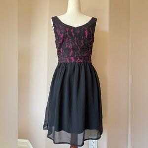 BeBop Black and Pink Textured Fabric